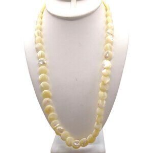 Overlapping Mother of Pearl Discs Necklace, Unique Elegant Bridal Jewelry